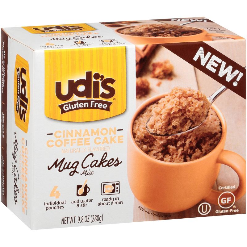 Udis Gluten Free Cinnamon Coffee Mug Cake - 4ct/9.8oz