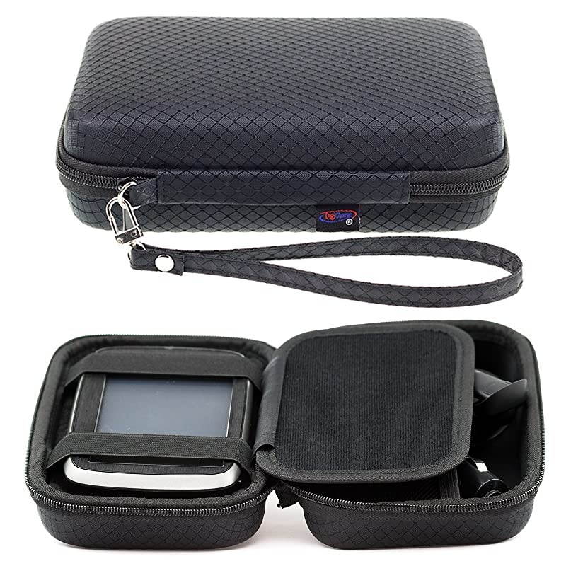 Hard Carrying Case for Tomtom Via 1425 1525 M SE 1425M 1525M 1525TM Go 52 Go 520 5200 Rider 500 550 Trucker 550 5Inch GPS with Accessory Storage and Lanyard Black