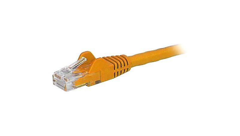 StarTech 1ft Orange Cat6 Patch Cable with Snagless RJ45 Connectors, Short Ether N6PATCH1OR