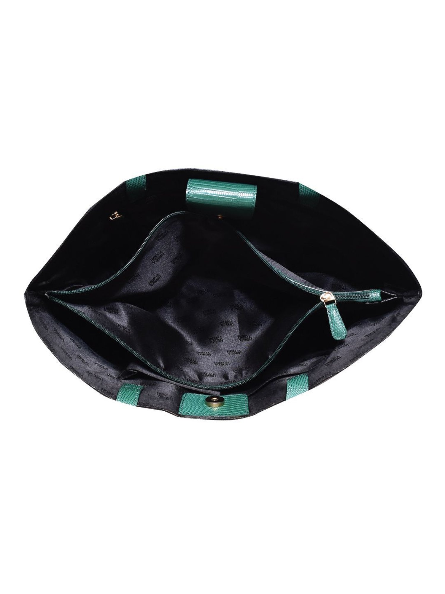 Horra Green Textured Large Tote Bag