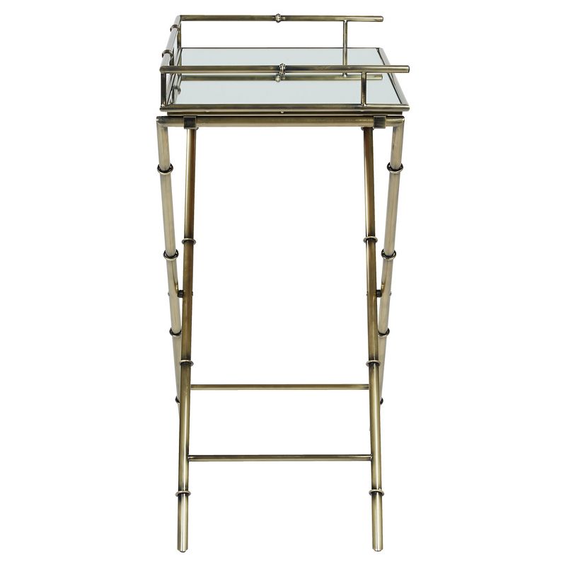 Flash Furniture Castleberry Rustic Wood Grain and Iron Kitchen Serving and Bar Cart