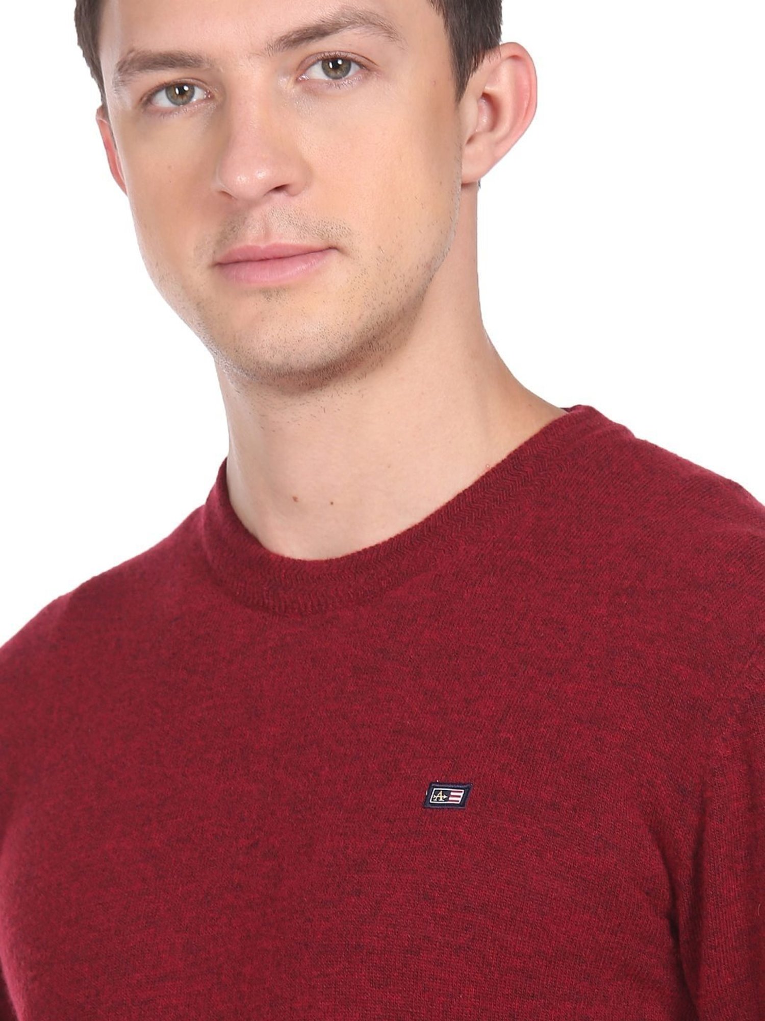 Arrow Sports Red Regular Fit Sweater