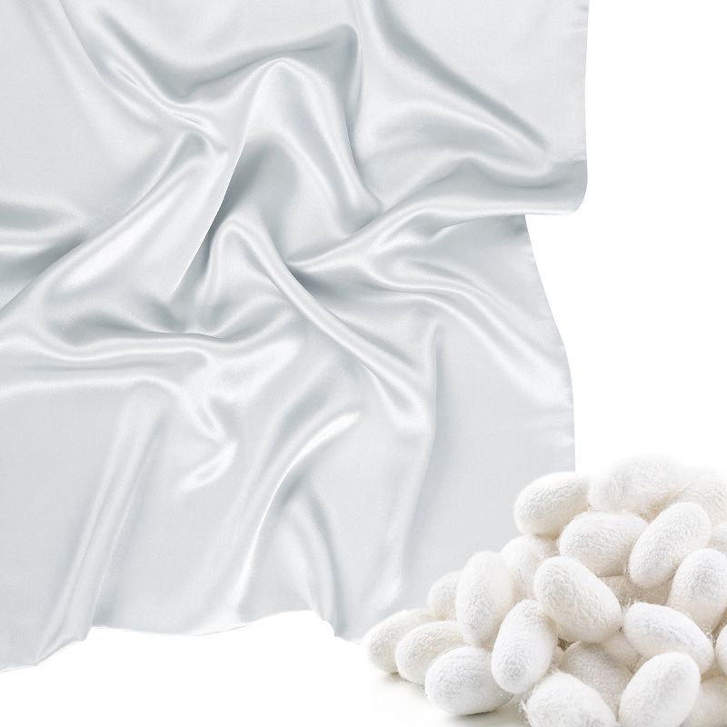 1 Pc 20&rdquo; x 30" Silk for Facial Beauty and Hair Pillow Case Black - PiccoCasa