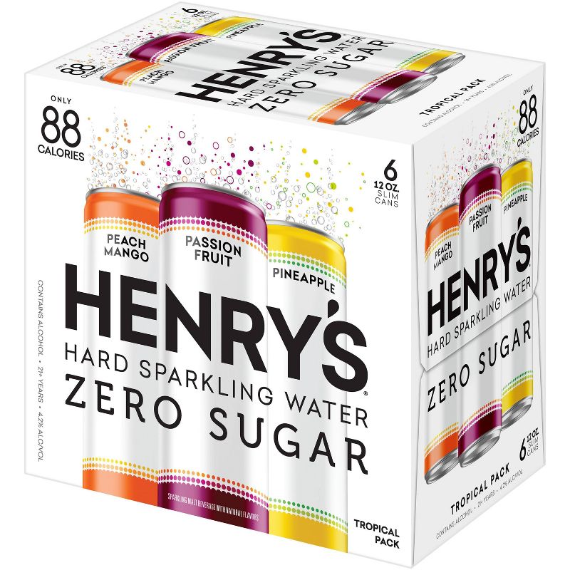 Henry's Hard Sparkling Water Tropical Variety Pack - 12pk/12 fl oz Slim Cans