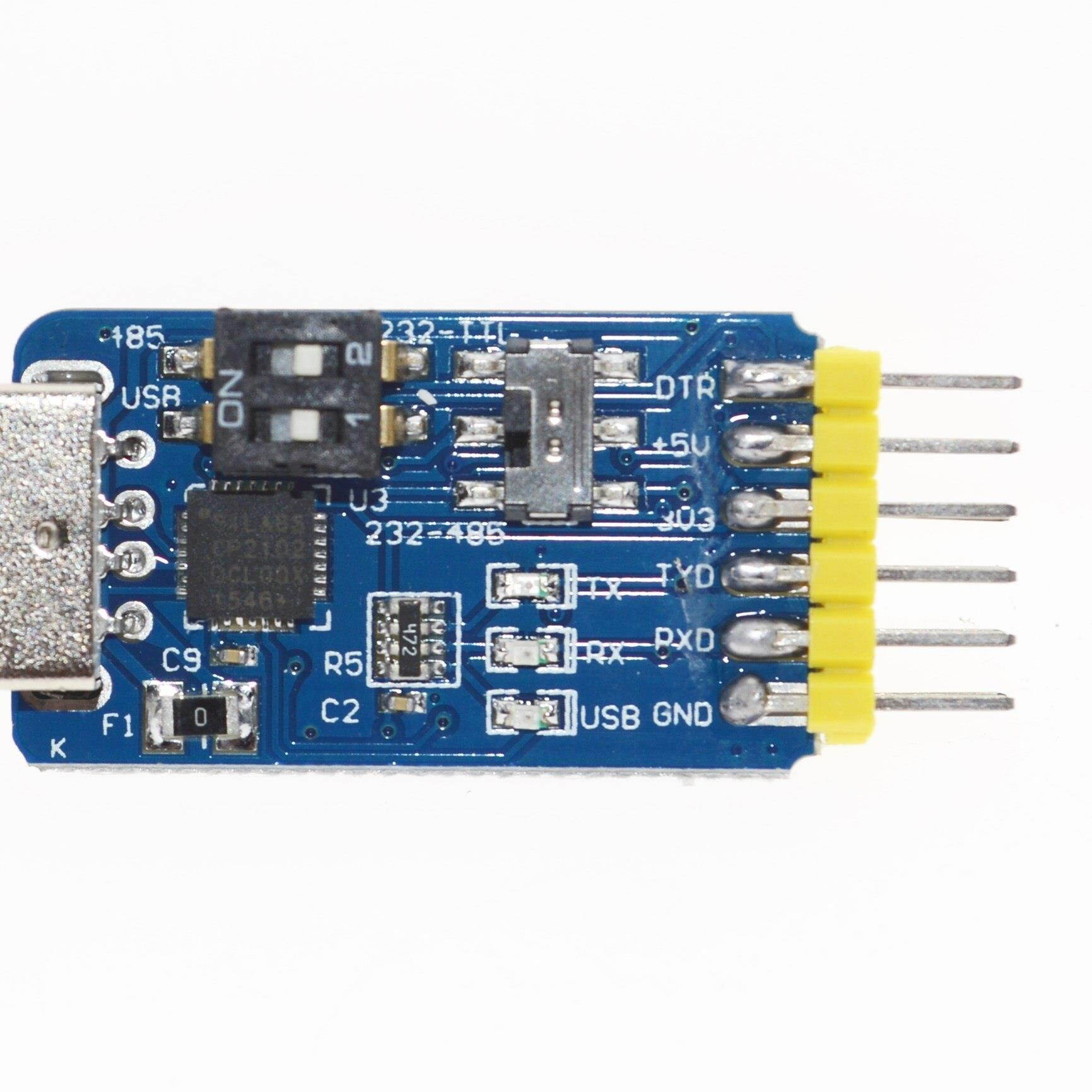 6 in 1 CP2102 USB to TTL 485 232 Huzhuan 3.3V / 5V compatible Six multifunction serial module
