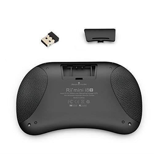 Rii i8+ 2.4GHz Mini Wireless Keyboard with Touchpad Mouse,LED Backlit,Rechargable Li-ion Battery (Updated 2017,Backlit)