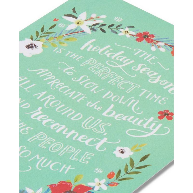 "Holiday Season" Holiday Card With Glitter