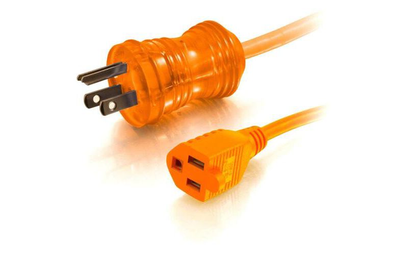 C2G 75ft 16 AWG Hospital Grade Power Extension Cord (NEMA 5-15P to NEMA 5-15R) - Orange - For Computer, Monitor, Printer, Scanner - 125 V AC / 13 A