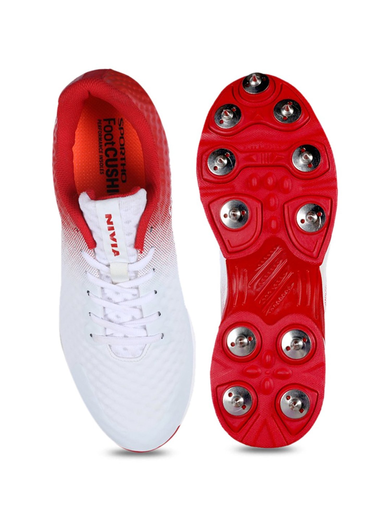 Nivia Men's crick-1000 White Cricket Shoes