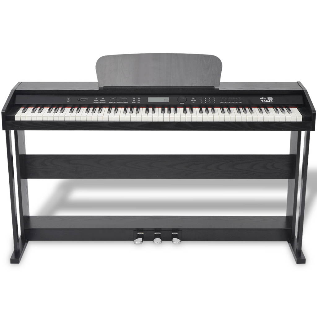 88-key Digital Piano with Pedals Black Melamine Board