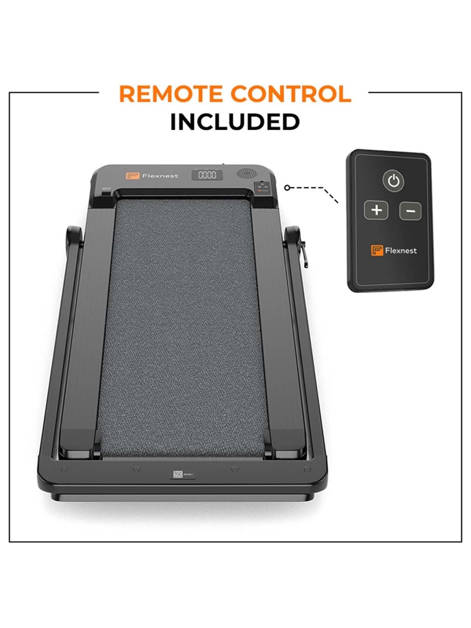 Flexnest Flexpad 2-in-1 Smart Foldable Treadmill with Remote for Home Gym Workout