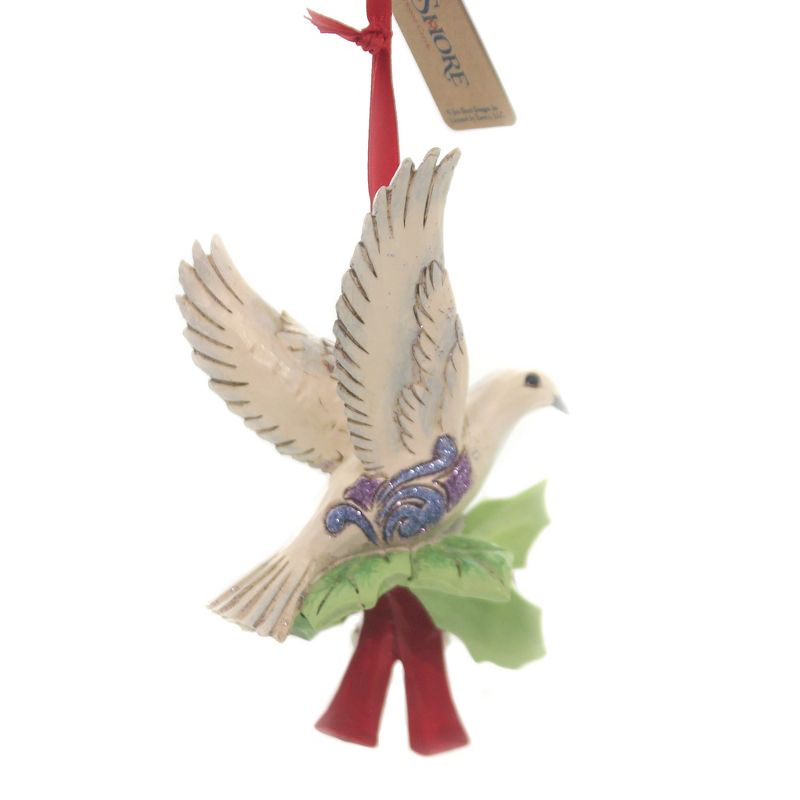 Jim Shore 5.0" Legend Of Christmas Turtle Dove 7Th In Series  -  Tree Ornaments