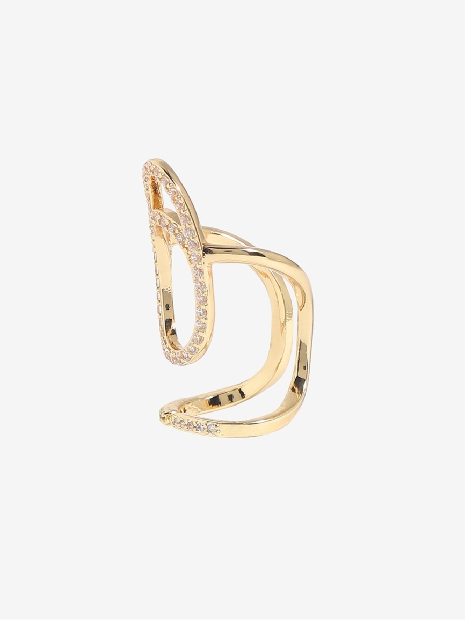 Sohi Gold-Plated Statement Finger Ring
