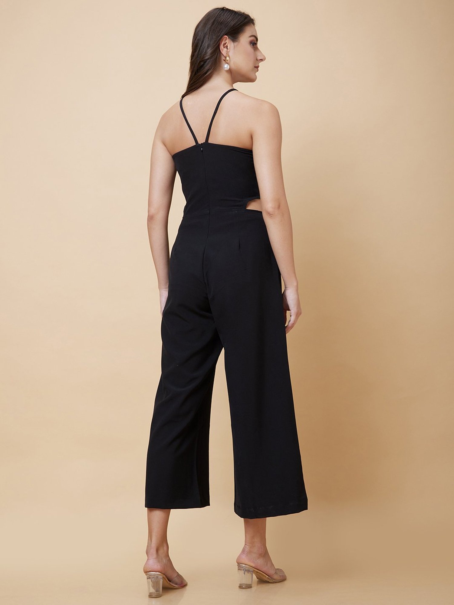 Globus Black Midi Jumpsuit