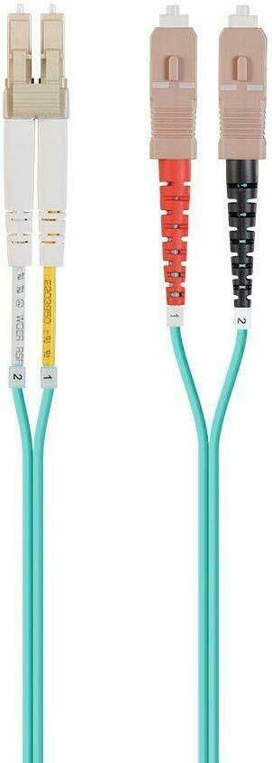 AYA 2M OM3 LC/SC 10G Multi-Mode Duplex 50/125 Fiber Optic Patch Cable - FB-LCSCOM3-10-02