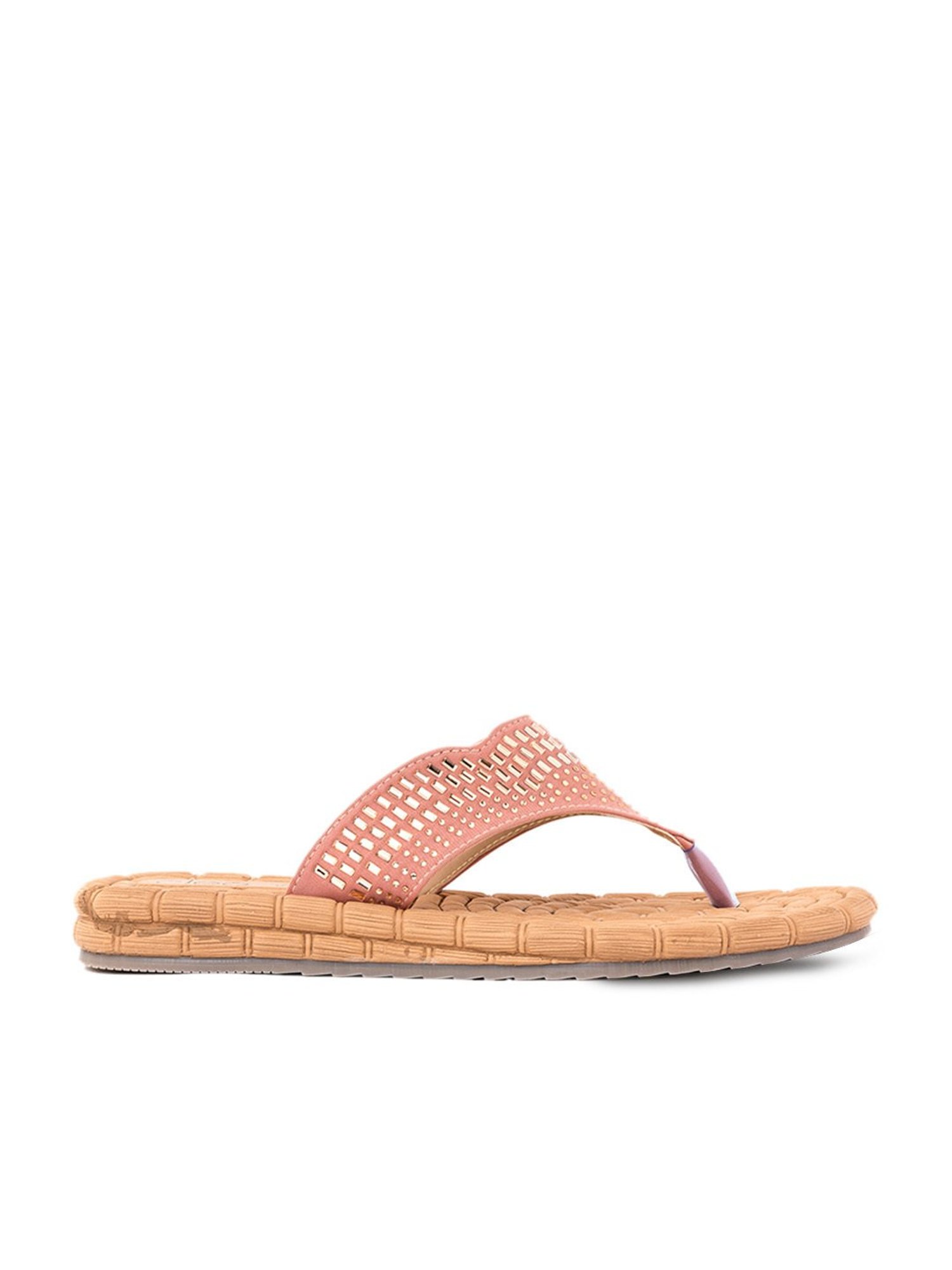 Cleo by Khadims Women's Pink Thong Sandals