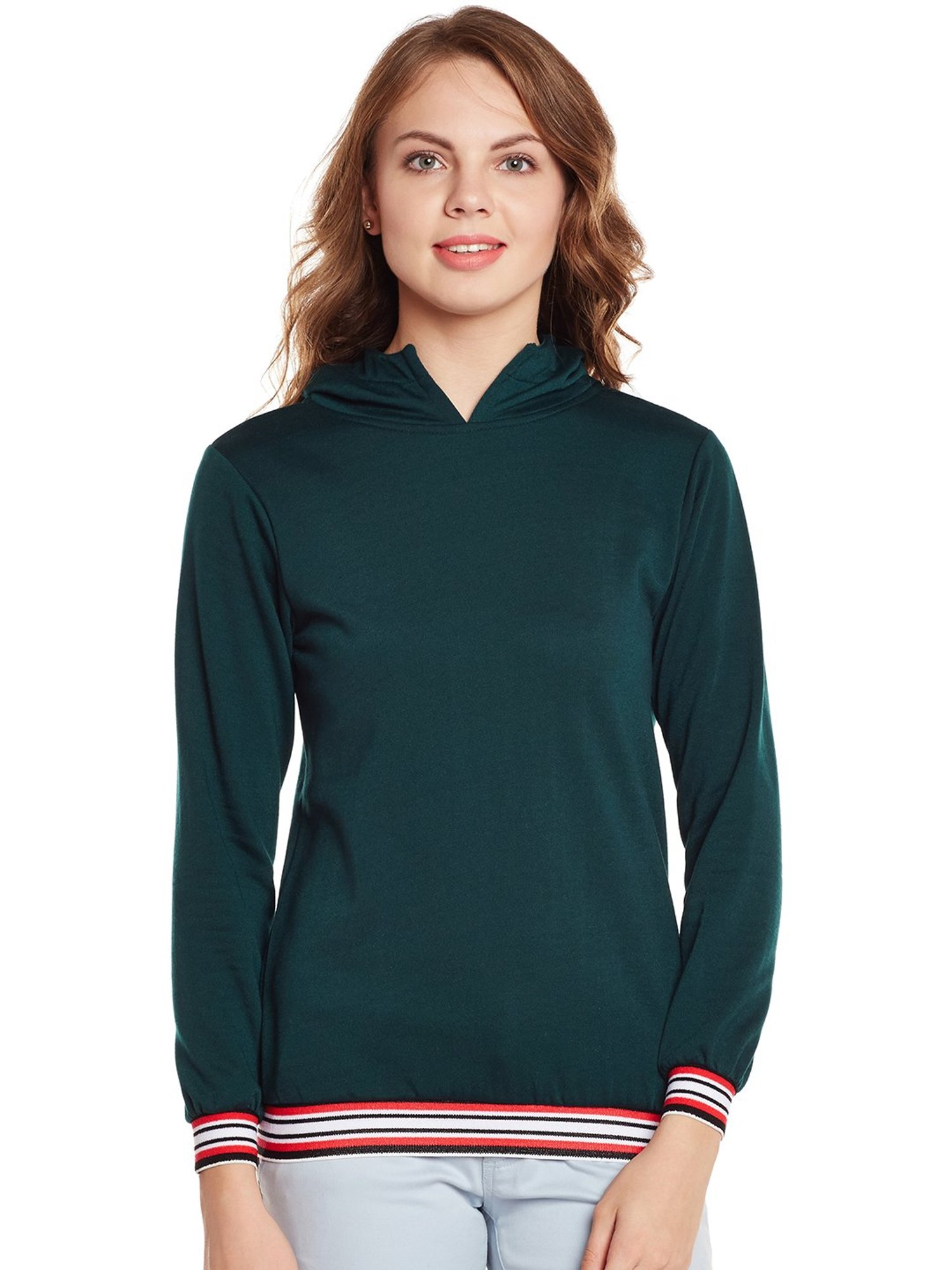Belle Fille Teal Full Sleeves Sweatshirt