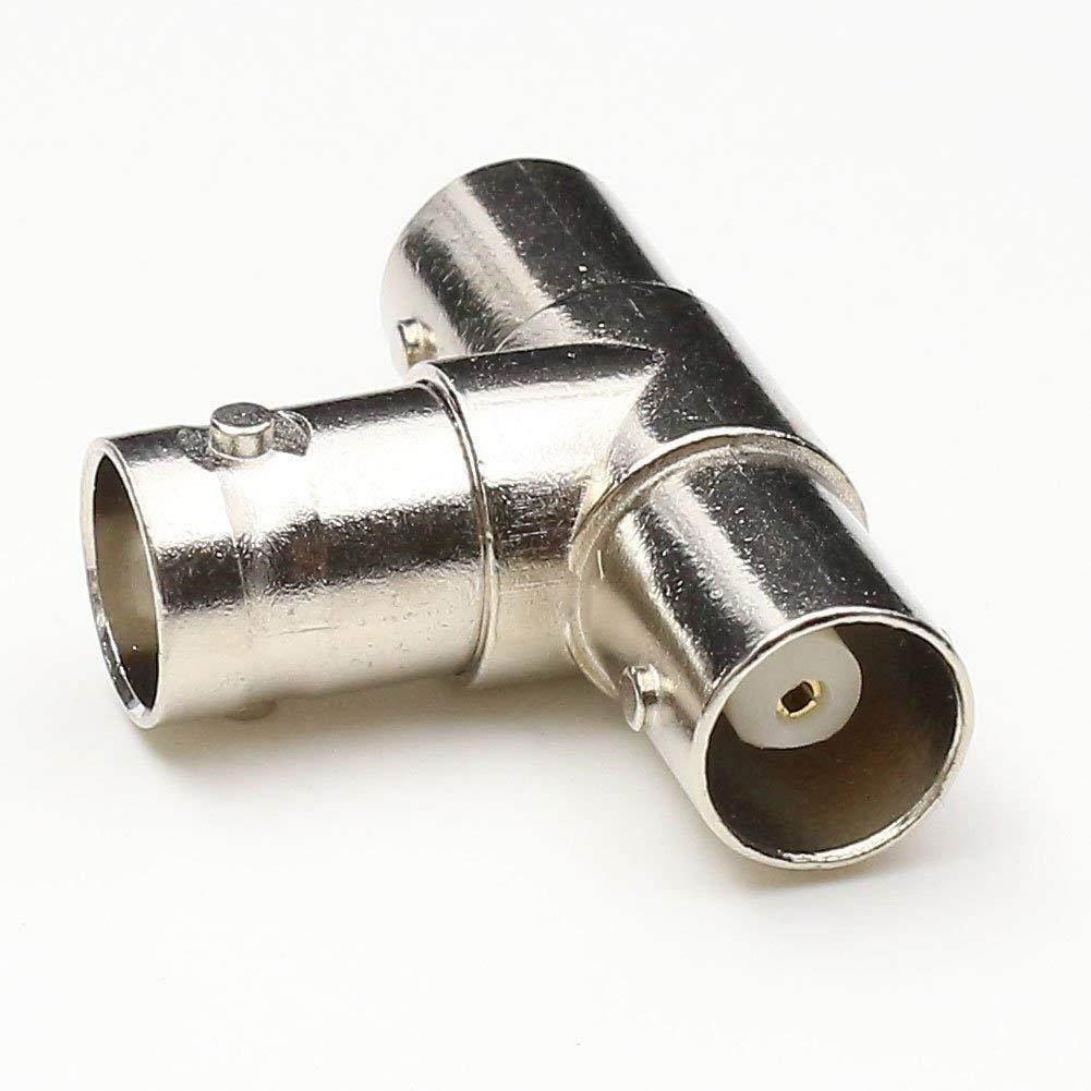 ANHAN T-Shape 3 Way BNC Splitter Adapter Tee Triple Jack Connector RF Coax Coaxial Adapter BNC Female to 2 Female Splitter Connector