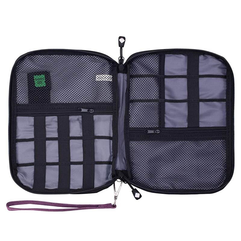Cable Organizer Bag Waterproof Portable Electronic Organizer for USB Cable Cord Phone Charger Headset Wire SD Card5pcs Cable Ties