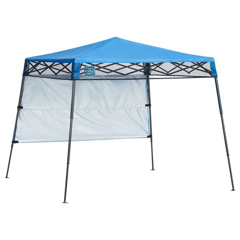 Quik Shade Go Hybrid 6 x 6 Foot Compact Slant Leg Outdoor Pop Up Canopy, Blue
