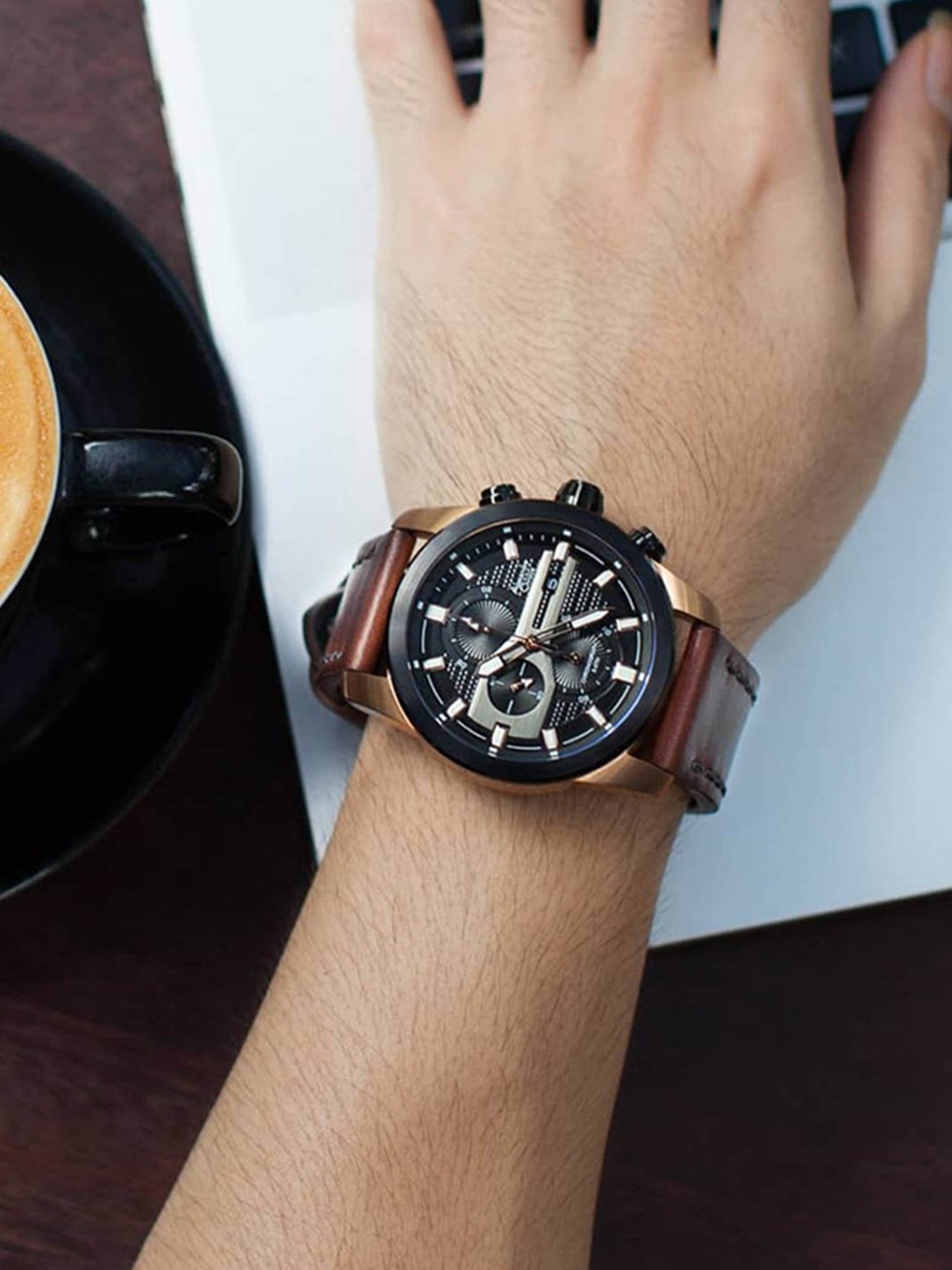 ALEXANDRE CHRISTIE 6562MCLBRBA Chronograph Watch for Men