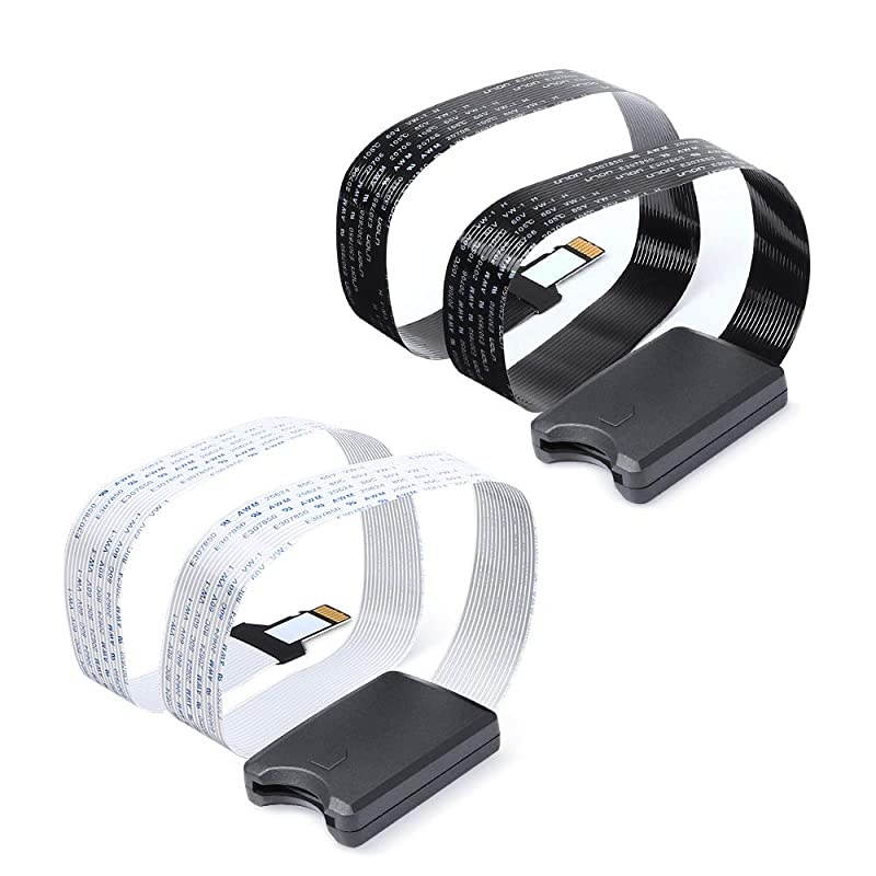 Micro SD to SD Card Extension Cable Adapter TF Flexible Extender SD Card Reader SDRSMMCSDHCMMC Compatible with GPS3D PrinterRaspberry PiTVDVDTF to SD2 Pack