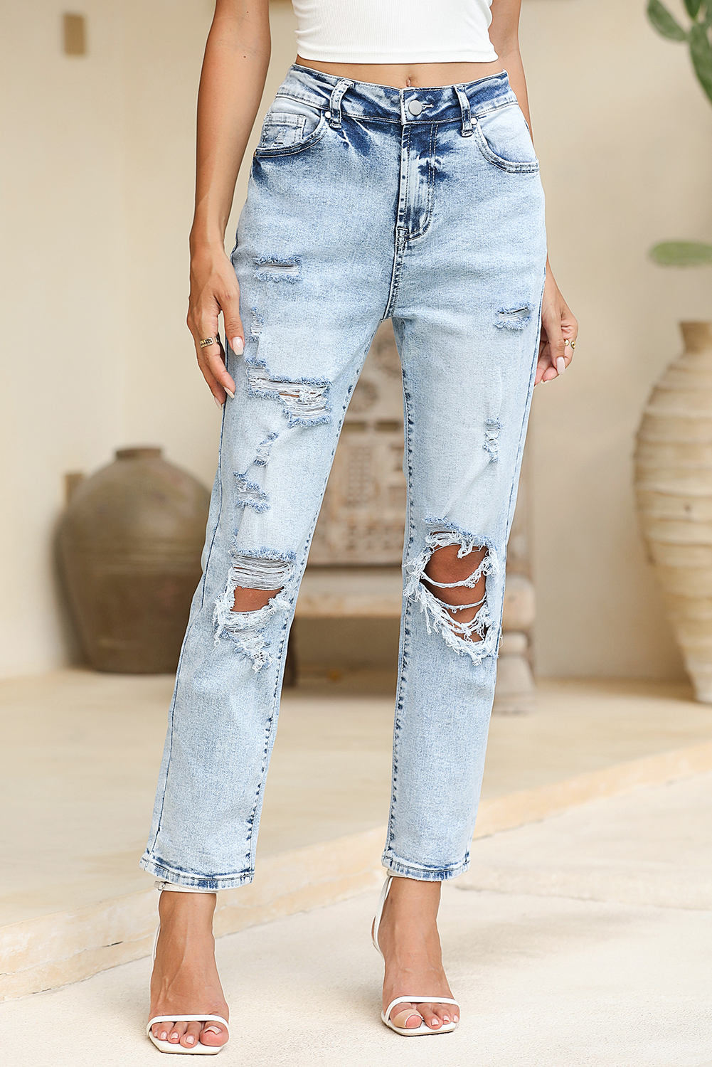 Liverpool Los Angeles Gia Glider Crop Cut Hem Stretch Twill Pull-On Jeans
