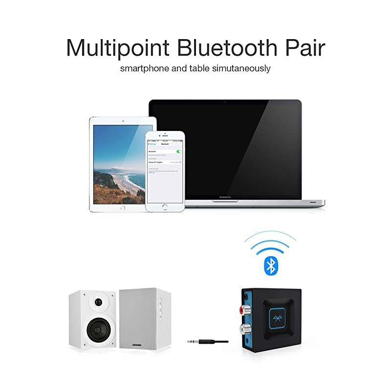 Wireless Audio Receiver for Music Streaming Sound System Works with Smart Phones and Tablets Wireless Adapter for Speakers