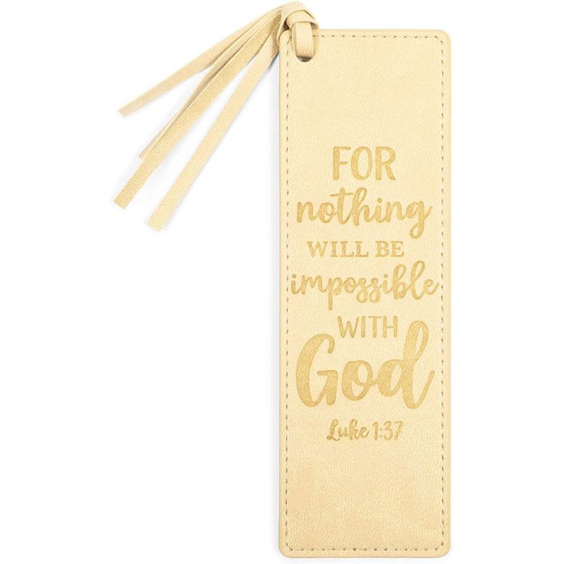 Faithful Finds 3 Piece Faux Leather Religious Inspirational Bible Verses Bookmark Set for Gifts, 3 Colors