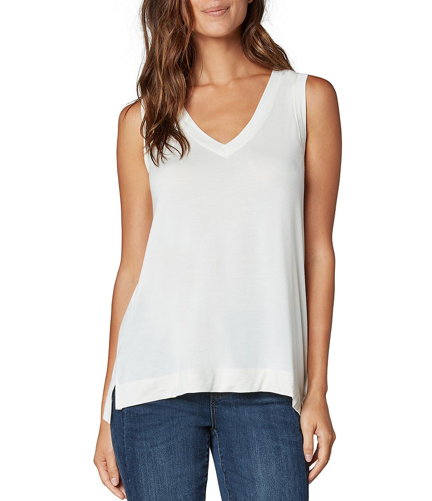 Liverpool Los Angeles Sleeveless V-Neck Knit Jersey Tee