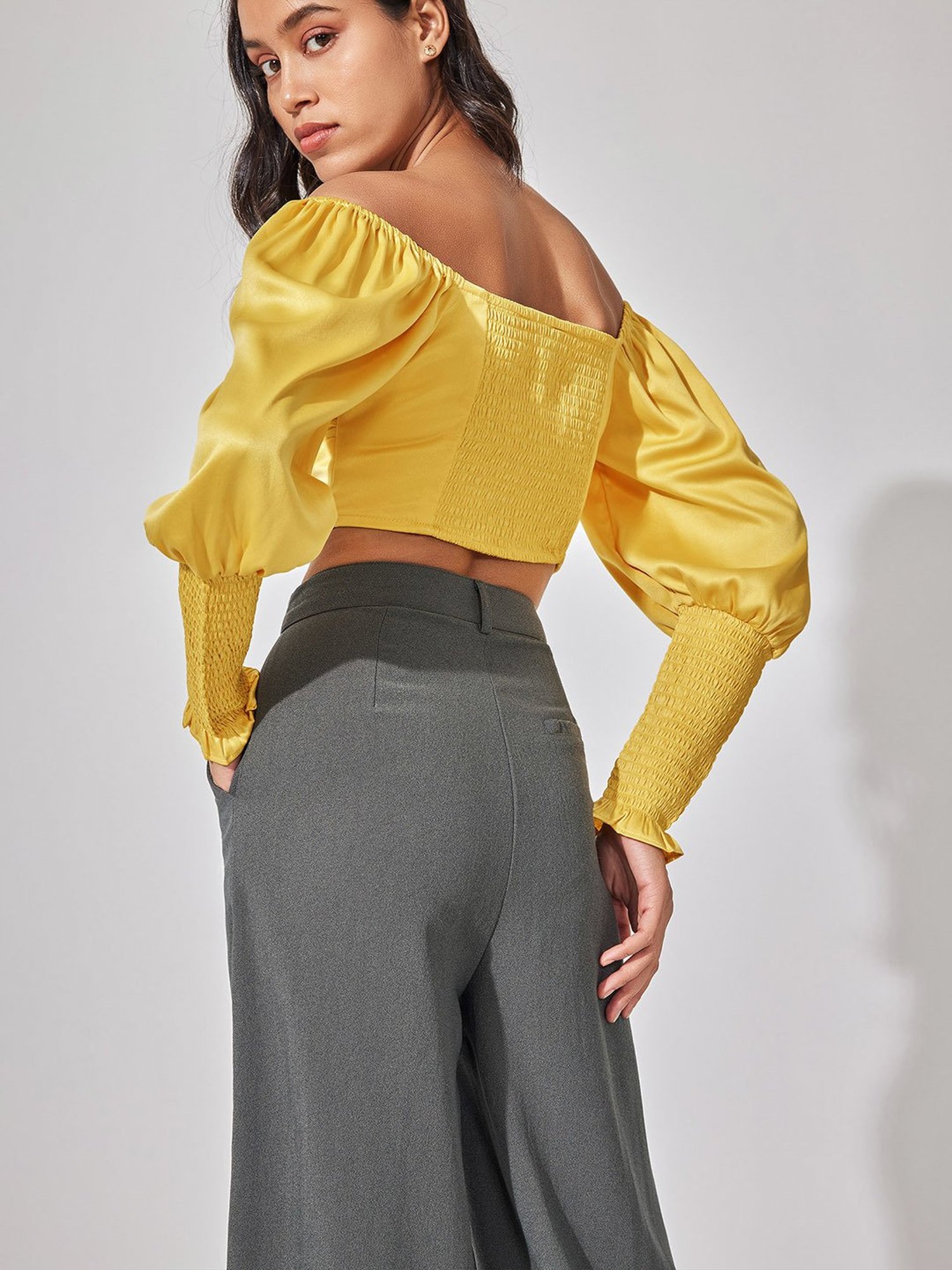 The Label Life Yellow Regular Fit Crop Top