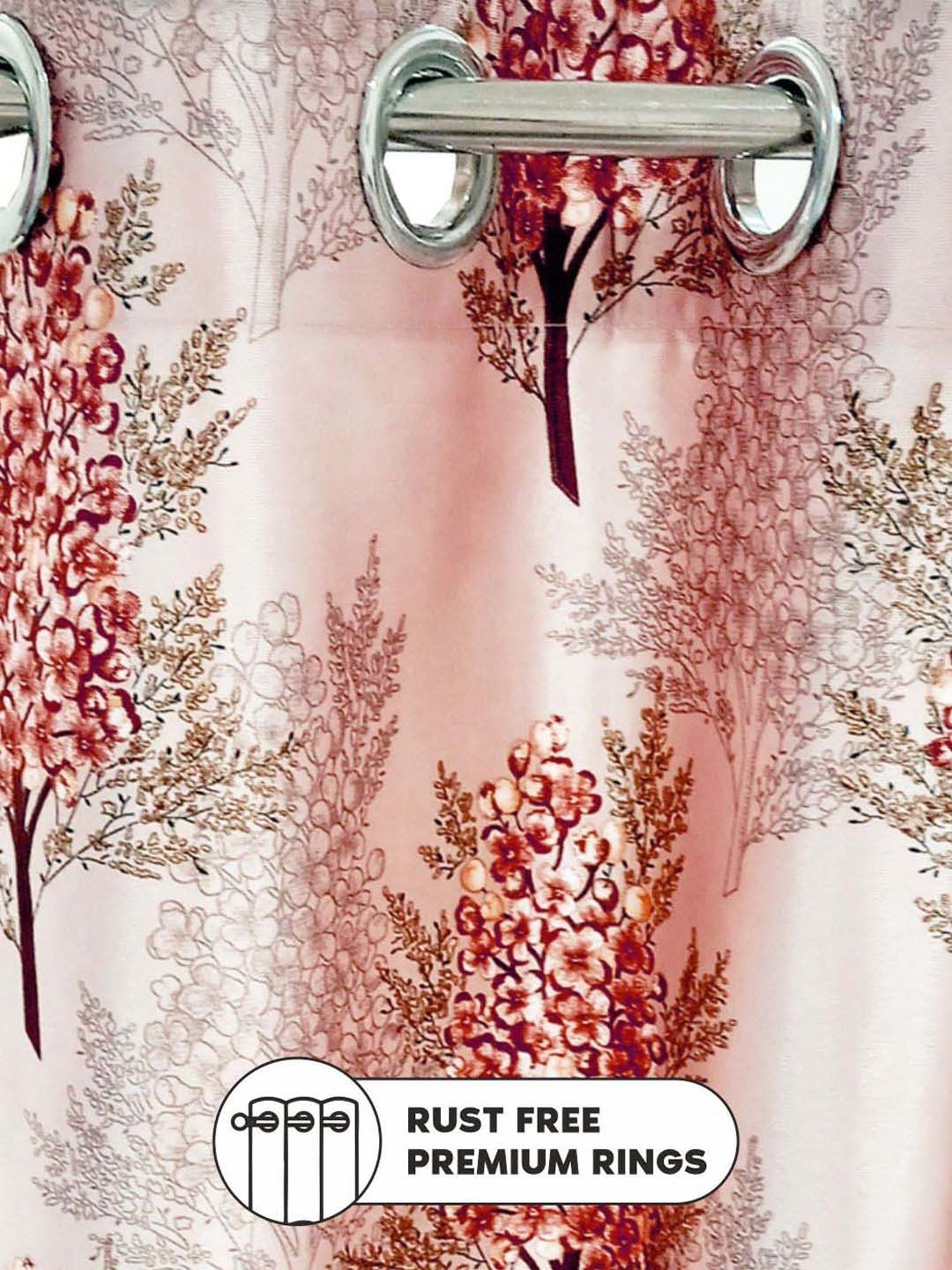 Bianca VILLA C`ESTA Red Faux Silk 5 Ft. Window Curtain