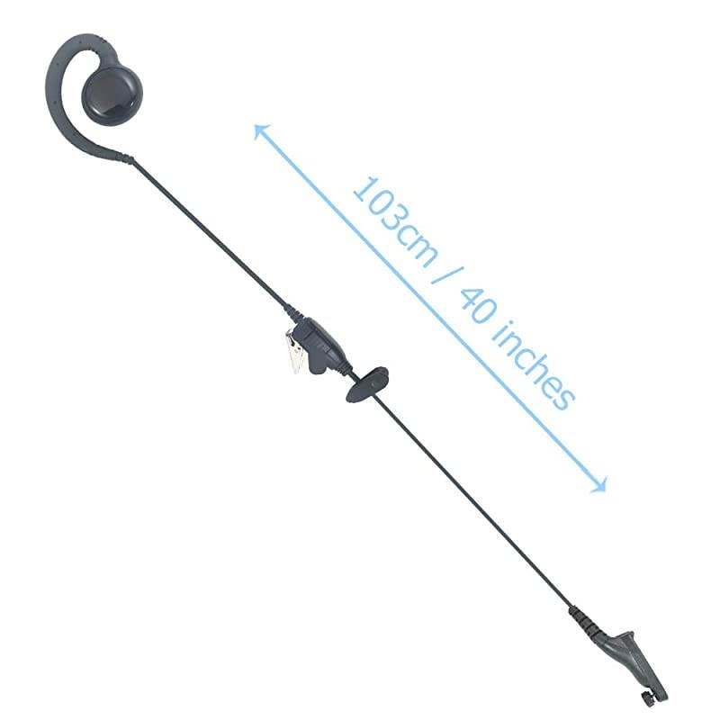Two Way Radio Swivel Earpiece Headset Earhanger for Motorola XPR6550 XPR7550 XPR7580 DP3600 P8260 2 Pack