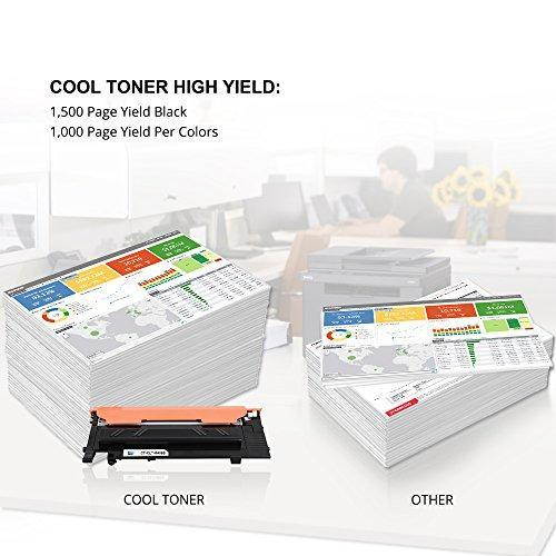 Cool Toner Compatible for Samsung CLT406S CLT-K406S CLT-M406S CLT-C406S CLT-Y406S Toner Cartridge Replacement for Samsung Xpress C410W C460FW SL-C410W SL-C460FW CLX-3305FW CLP-365W Toner Printer - 4PK