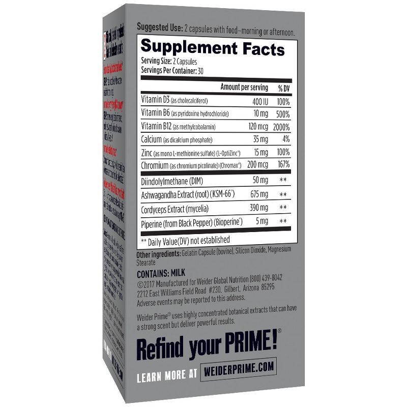 Weider Testosterone Support Dietary Supplement Capsules - 60ct