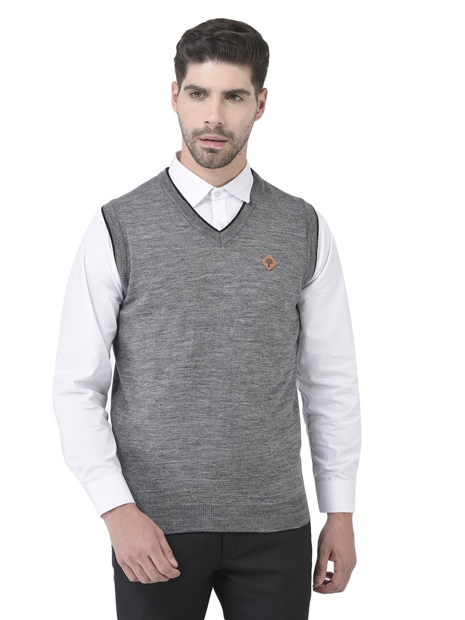 Woodland Medium Grey Regular Fit Sweater