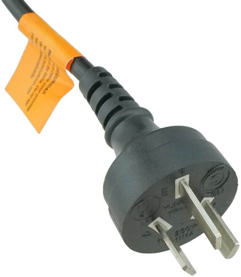 ACP1021 Argentina 3 Prong IRAM 2073 Plug to IEC C13 6 Foot (1.83 Meters) 10A Power Cord with Argentina certifications. Suitable for use as an Argentina PC Computer, Monitor or Printer Power Cord.