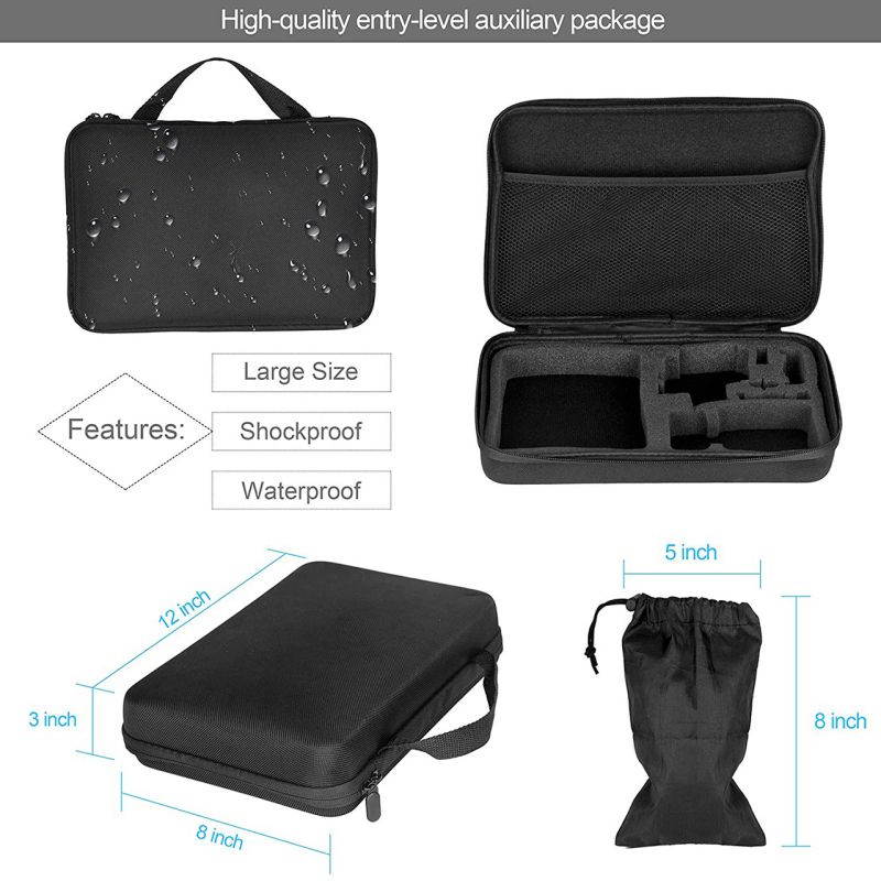 ROME CARE 52 in 1 Action Camera Accessories Kit for GoPro Hero 9 8 7 6 5 4 3+ 3 2 Accessory Bundle Set Compatible with AKASO, SJCAM, Campark, DJI OSMO, APEMAN Action Camera(Black)