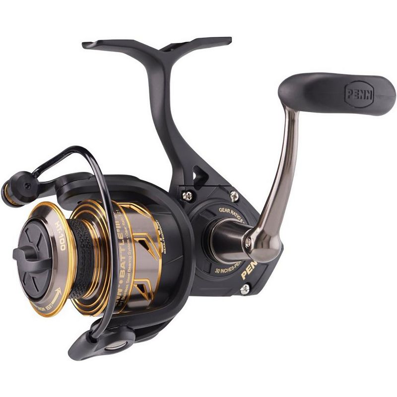 Penn Battle III Spinning Reel - Gear Ratio: 6.2:1 - Size: 2000 - Black/Gold