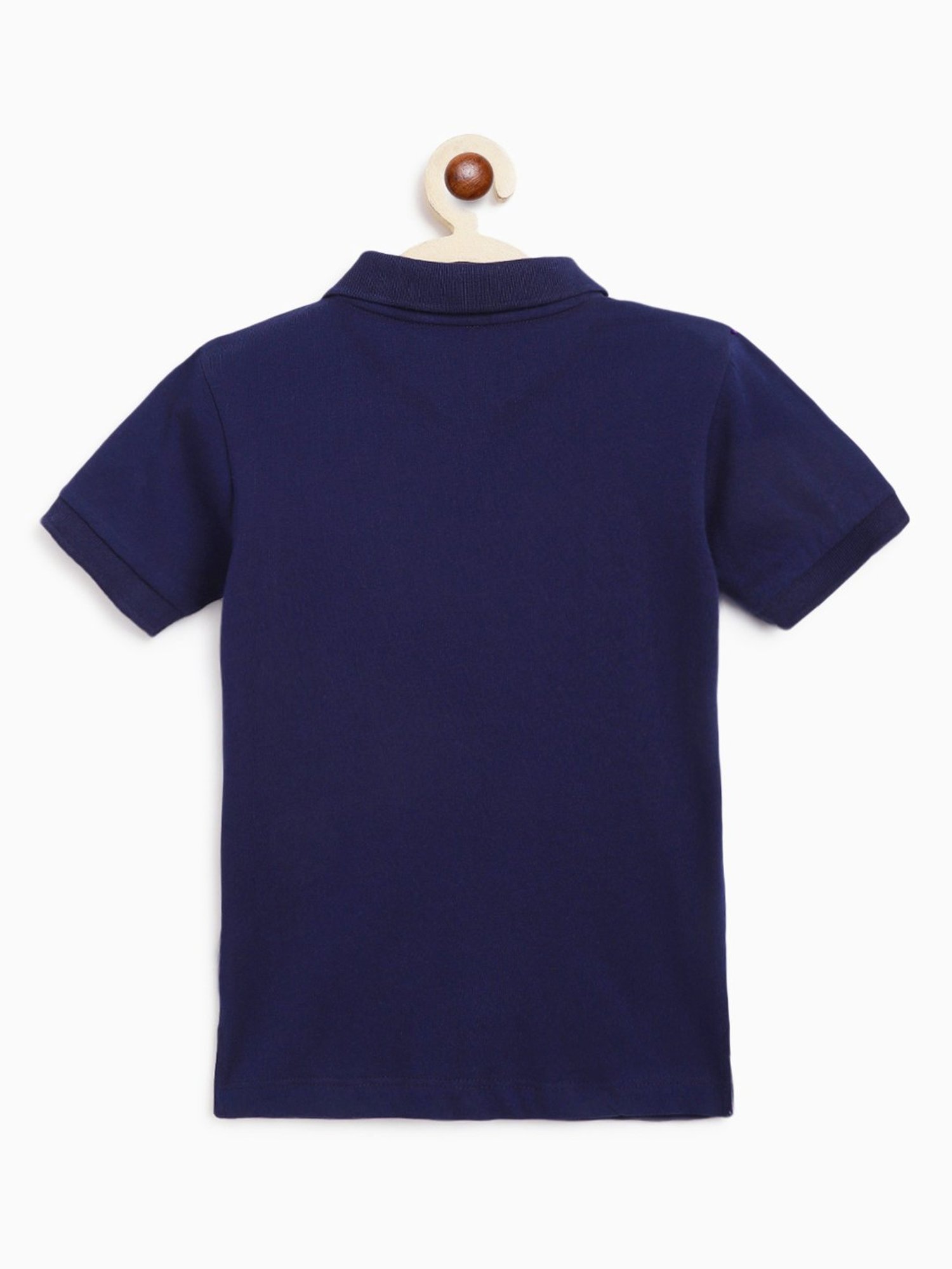 Campana Boys Blue Solid Polo T-Shirt