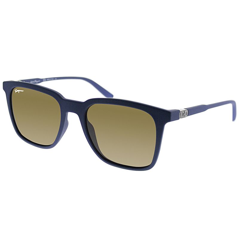 Salvatore Ferragamo  454 Unisex Square Sunglasses Matte Blue 56mm