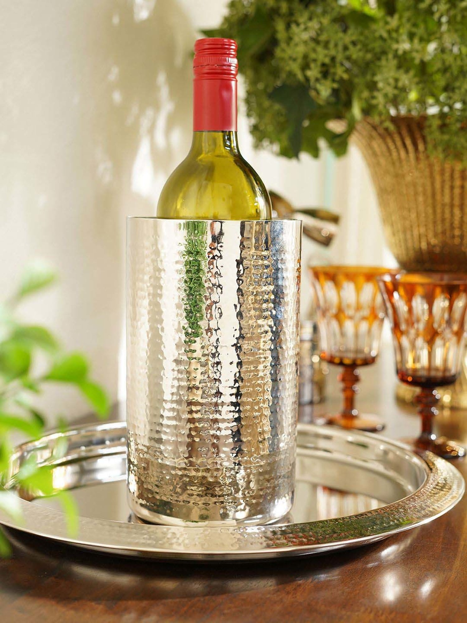 FnS White Stainless Steel 5-Piece Bar Set