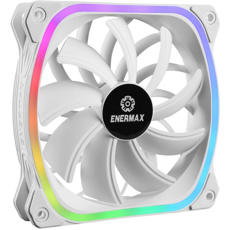 Enermax AQUAFUSION 240 ELC-AQF240-SQA-W Cooling Fan/Radiator/Water Block - 2 x 120 mm - 2 x 79.8 CFM - 32.6 dB(A) Noise - Liquid Cooler Cooler