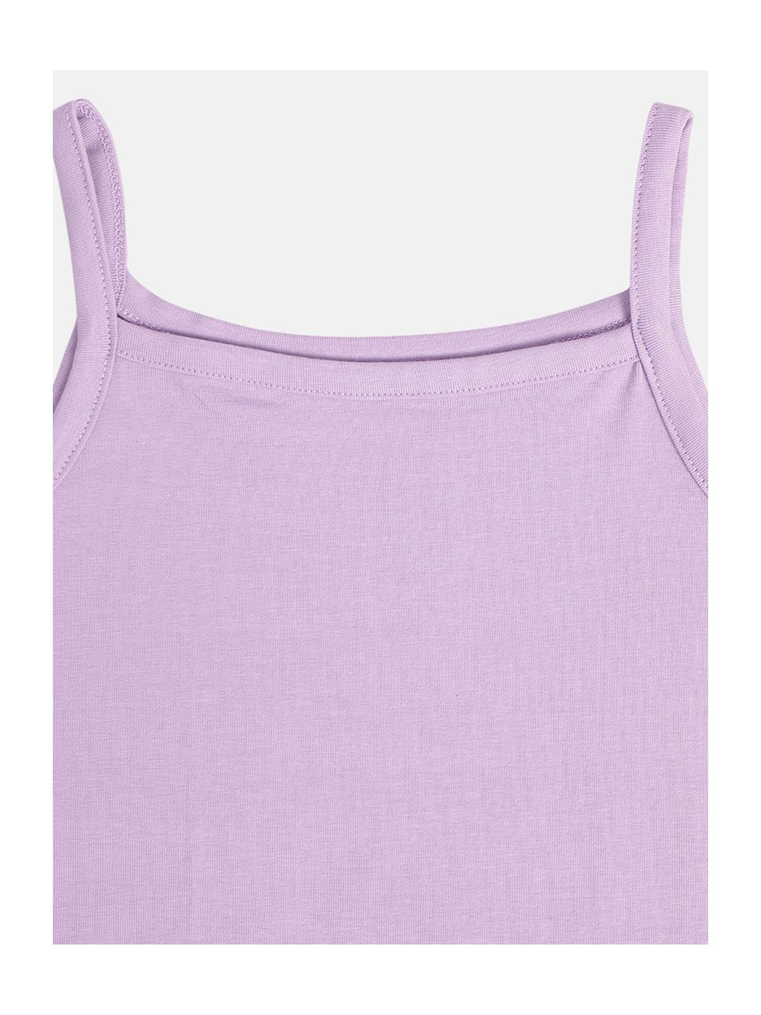 MINIKLUB Girls Purple & Green Printed Camisole (Pack Of 2)