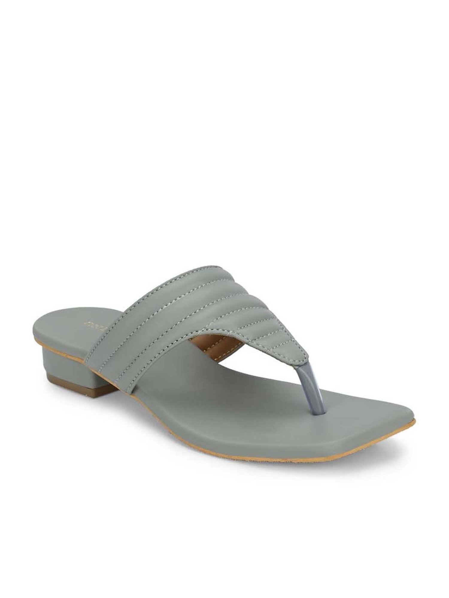 Clog London Women's Grey Thong Sandals