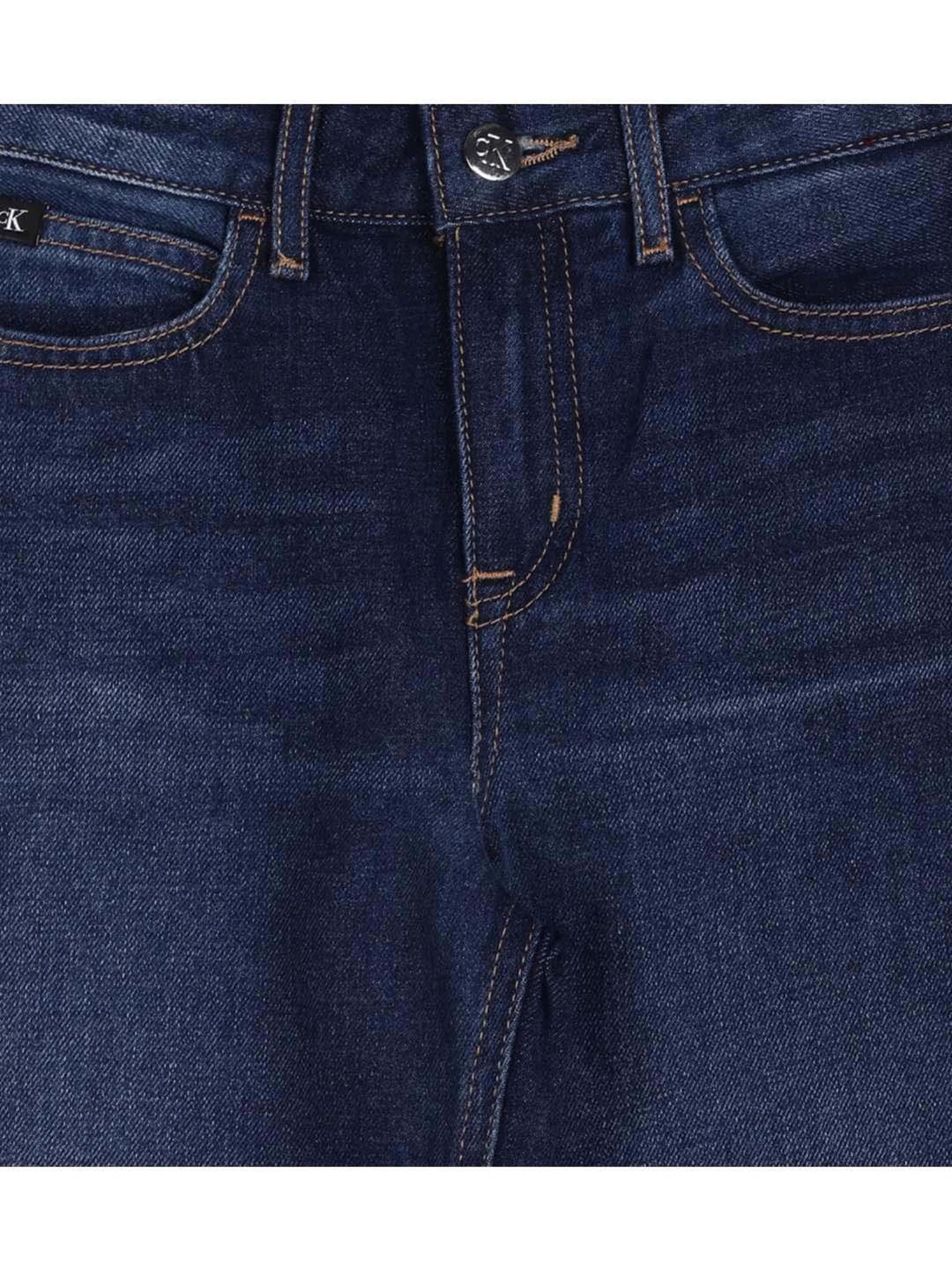 Calvin Klein Jeans Girls Blue Cotton Washed Jeans