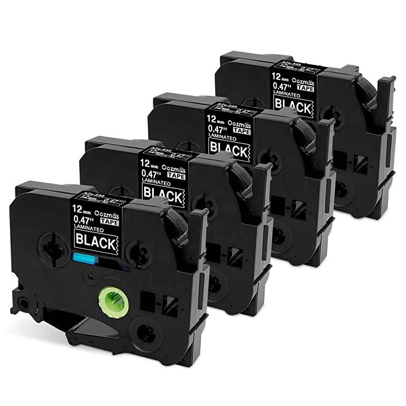 Compatible Label Tape Replacement for Brother Label Maker Tape TZe-251 TZe-151 TZe-451 TZe-651 24mm TZe Tape for P-Touch PT-D600 PT-P700 PTP750W PT2730 ( Clear, White, Yellow, Red, 4-Pack )