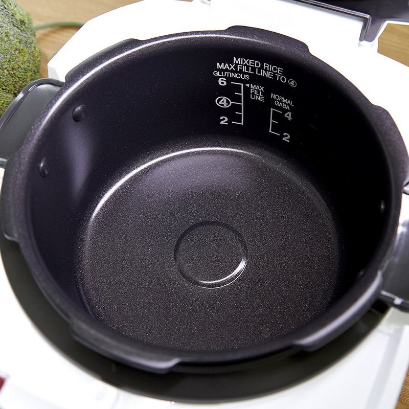 Cuckoo electronics Lightweight Kitchen Multifunctional Programmable 6 Cup Electric Pressure Rice Cooker, Red