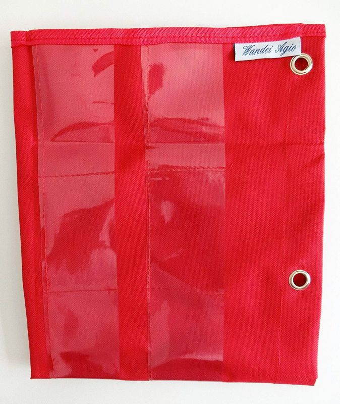 Wander Agio School Count Pocket Literacy Chart Card Deluxe Calendar Pocket Wall Hanging Chart Teaching Materials Red