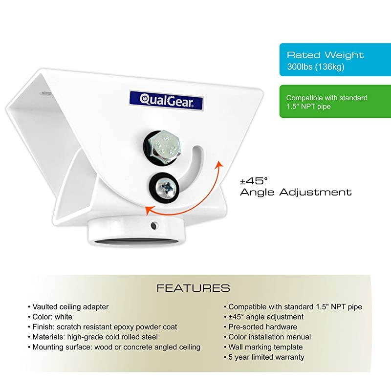 QGPROPMVCAW ProAV Suspended Ceiling Adapter for 15quot 6quot X2 Adjustable Projector Accessory